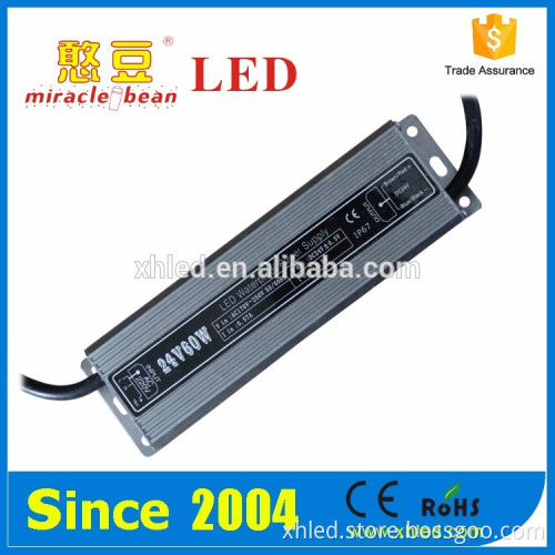 Ripple Less than 200mV Metal Shell 2 Years Warranty Waterproof 60W 120vac to 24vdc Power Supply